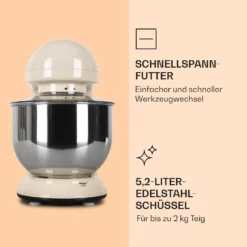 Bella Küchenmaschine 2000 W / 2,7 PS 5 Ltr Edelstahl BPA-frei 10 Bella Küchenmaschine 2000 W / 2,7 PS 5 Ltr Edelstahl BPA-frei -Haushaltsgerätegeschäft 10008232 de 0005 logo