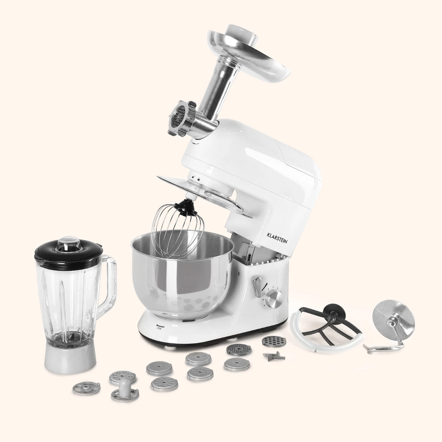 Lucia Küchenmaschine 3-in-1 2000 W / 2,7 PS 5 Ltr Edelstahl BPA-frei 7 Lucia Küchenmaschine 3-in-1 2000 W / 2,7 PS 5 Ltr Edelstahl BPA-frei – Bild 7