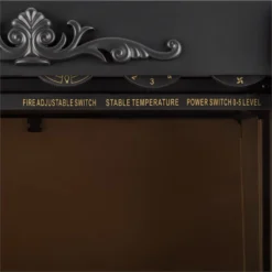 Grenoble Elektrischer Kamin Heizlüfter 1850 W Bodenrollen Thermostat -Haushaltsgerätegeschäft 10012129 yy 0003 detail Klarstein Grenoble Elektrischer Kamin 2000W