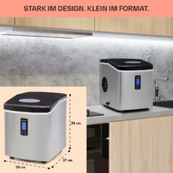 Mr. Black-Frost Eismaschine 150W Edelstahl Schwarz 15kg 12 Mr. Black-Frost Eismaschine 150W Edelstahl Schwarz 15kg -Haushaltsgerätegeschäft 10020109 de 0006 usp