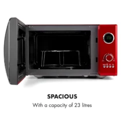 Fine Dinesty 2in1-Mikrowellen-Ofen Retro 23L 1000W 12 Programme Rot 13 Fine Dinesty 2in1-Mikrowellen-Ofen Retro 23L 1000W 12 Programme Rot -Haushaltsgerätegeschäft 10027094 yy 0006 logo Klarstein Fine Dinesty 2in1 Mikrowellen Ofen rot