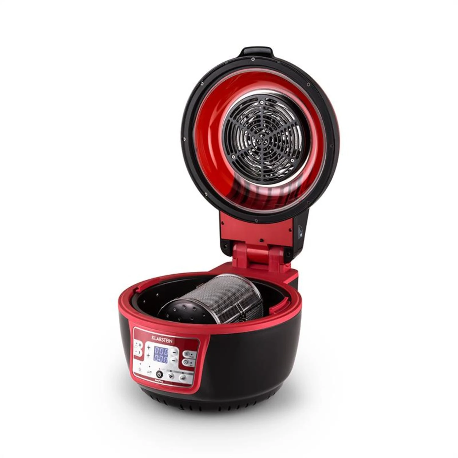 VitAir Turbo Heißluftfritteuse Rot-schwarz 1400W Grillen Backen 9l 7 VitAir Turbo Heißluftfritteuse Rot-schwarz 1400W Grillen Backen 9l – Bild 7