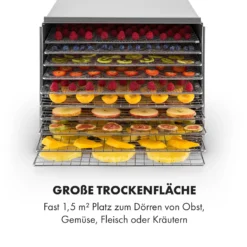 Fruit Jerky Steel 10 Dörrautomat 10 Etagen 1000 W Fläche: 1,5 M² Timer 13 Fruit Jerky Steel 10 Dörrautomat 10 Etagen 1000 W Fläche: 1,5 M² Timer -Haushaltsgerätegeschäft 10028437 de 0006 logo