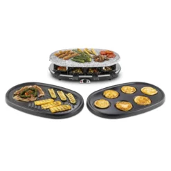 All-U-Can-Grill Raclette 4-in-1 Pancake Crêpes Steinplatte 8 Personen 13 All-U-Can-Grill Raclette 4-in-1 Pancake Crêpes Steinplatte 8 Personen -Haushaltsgerätegeschäft 10028450 yy 0004 titel Klarstein All U Can Grill Raclettegrill 4in1