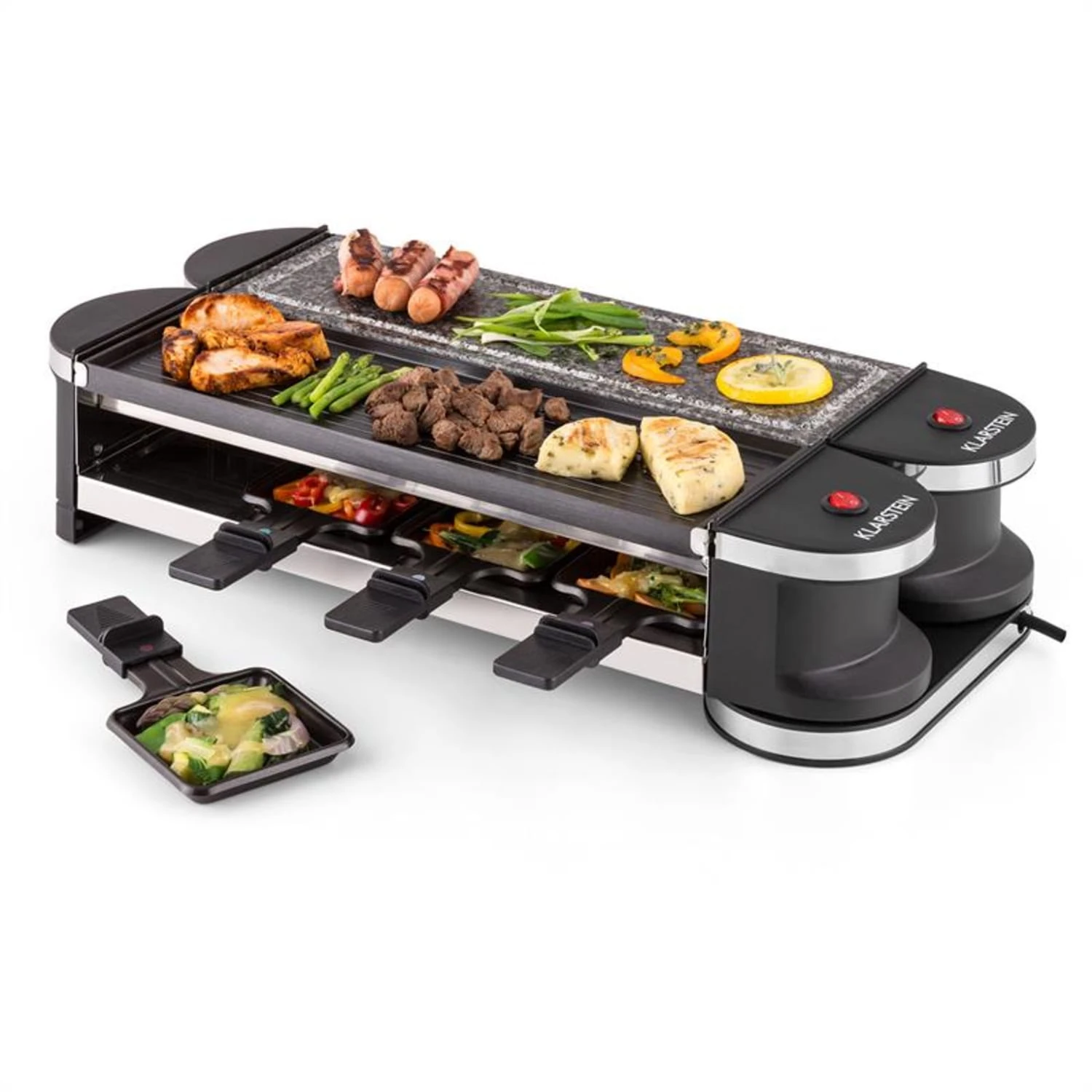 Tenderloin 50/50 Raclette-Grill 1200W 8 Personen Naturstein & Grill 6 Tenderloin 50/50 Raclette-Grill 1200W 8 Personen Naturstein & Grill – Bild 6