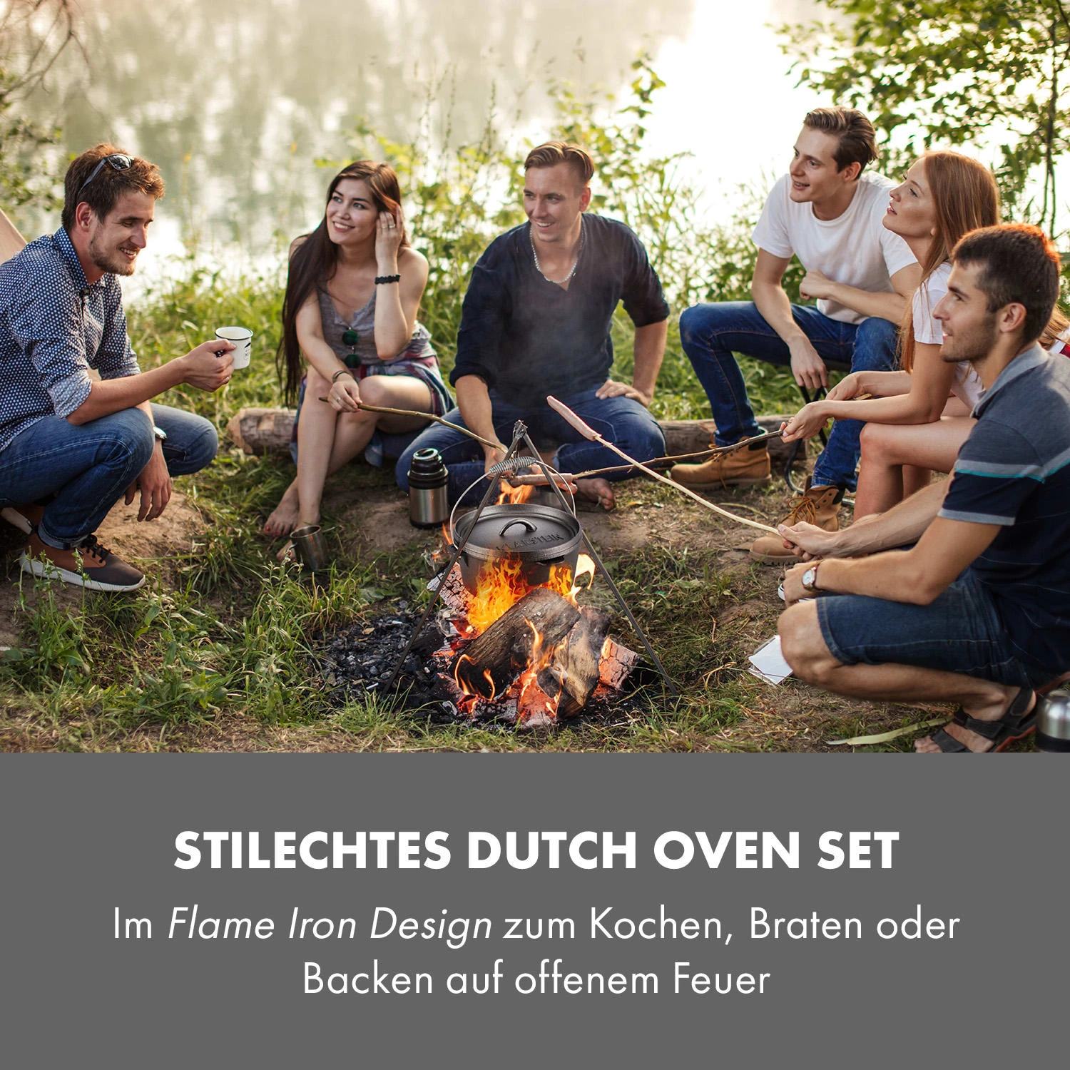 Hotrod Masterplan Dutch Oven Set 7-teilig BBQ Topfset Gusseisen 2 Hotrod Masterplan Dutch Oven Set 7-teilig BBQ Topfset Gusseisen – Bild 2