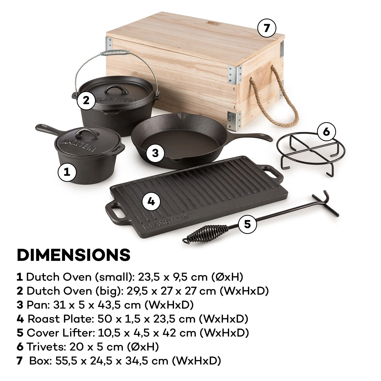 Hotrod Masterplan Dutch Oven Set 7-teilig BBQ Topfset Gusseisen 8 Hotrod Masterplan Dutch Oven Set 7-teilig BBQ Topfset Gusseisen – Bild 8