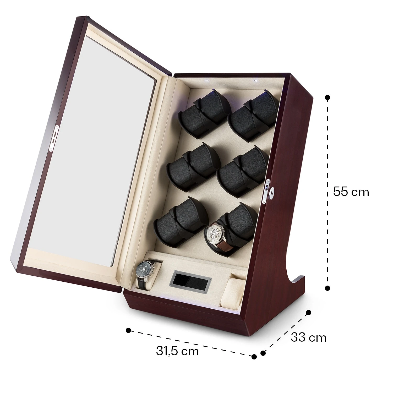 Klingenthal Uhrenbeweger Rechts-Links-Lauf Bis 2200U/d 12 Uhren RGB-LED Touch Abschließbar 9 Klingenthal Uhrenbeweger Rechts-Links-Lauf Bis 2200U/d 12 Uhren RGB-LED Touch Abschließbar – Bild 9