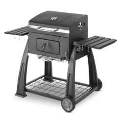 Bigfoot Holzkohlegrill Smoker BBQ-Grill 55 X 40 Cm Stahl Schwarz -Haushaltsgerätegeschäft 10029763 yy 0008 front Klarstein Bigfoot BBQ Grill Smoker