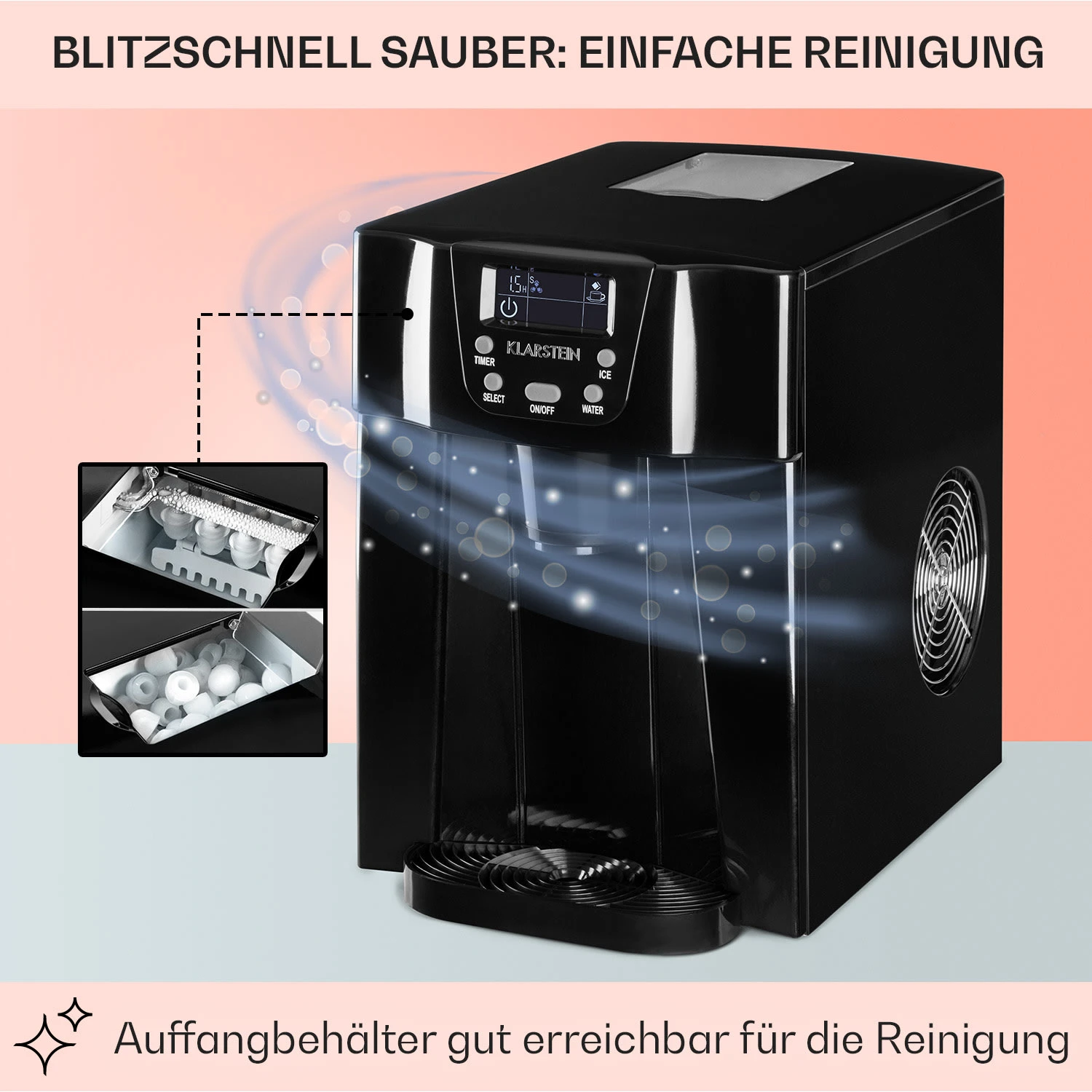 Ice Volcano 2G Eismaschine LED 12kg Je 24h 2l 6-12min Schwarz 5 Ice Volcano 2G Eismaschine LED 12kg Je 24h 2l 6-12min Schwarz – Bild 5