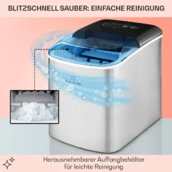 On-The-Rocks Eismaschine LED | 12kg Je 24h | 2.1l | Edelstahl Schwarz -Haushaltsgerätegeschäft 10031372 de 0005 usp