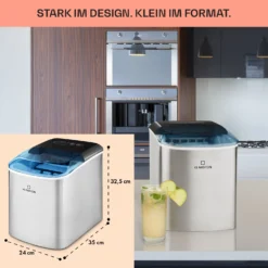 On-The-Rocks Eismaschine LED | 12kg Je 24h | 2.1l | Edelstahl Schwarz -Haushaltsgerätegeschäft 10031372 de 0006 usp