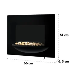 Feuerschale Elektro-Wandkamin 1800W Flammenillusion Dekosteine 9 Feuerschale Elektro-Wandkamin 1800W Flammenillusion Dekosteine -Haushaltsgerätegeschäft 10031557 yy 0006 logo Klarstein Feuerschale Wandkamin 1800 W schwarz