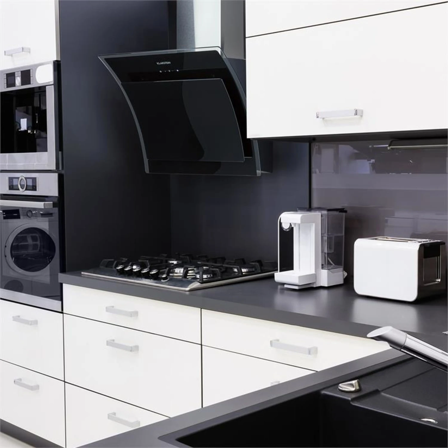 Sabia Dunstabzugshaube Sicherheitsglas Kopffrei 60cm Wandanbau Schwarz 2 Sabia Dunstabzugshaube Sicherheitsglas Kopffrei 60cm Wandanbau Schwarz – Bild 2