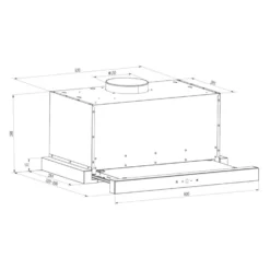 Vinea Unterbau-Dunstabzugshaube Flachschirmhaube 60cm Silber 16 Vinea Unterbau-Dunstabzugshaube Flachschirmhaube 60cm Silber -Haushaltsgerätegeschäft 10031682 yy 0008 detail Klarstein Vinea Unterbau Dunstabzugshaube silber