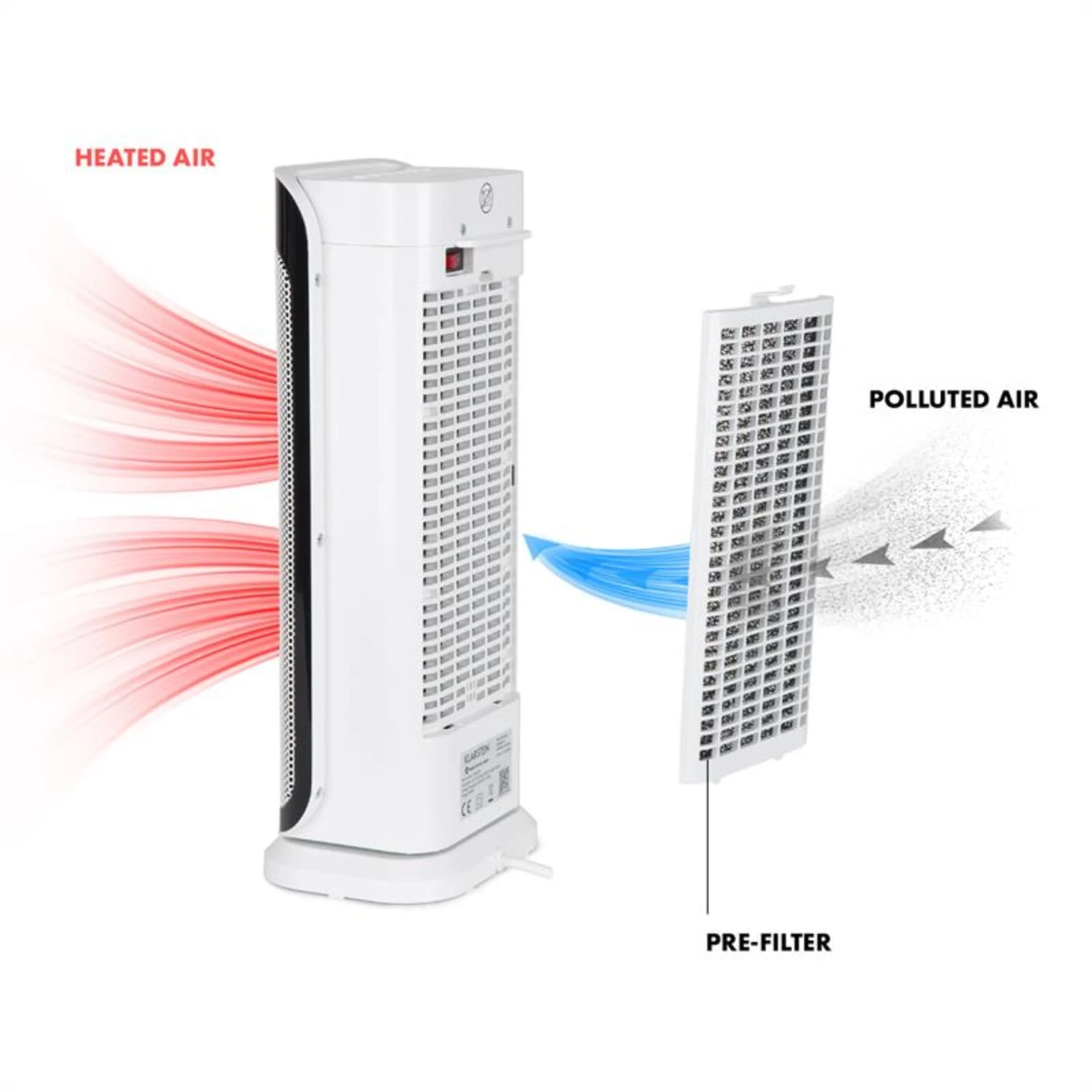 Chaval Heizturm 2.000 W Thermostat Timer Fernbedienung Weiß 4 Chaval Heizturm 2.000 W Thermostat Timer Fernbedienung Weiß – Bild 4