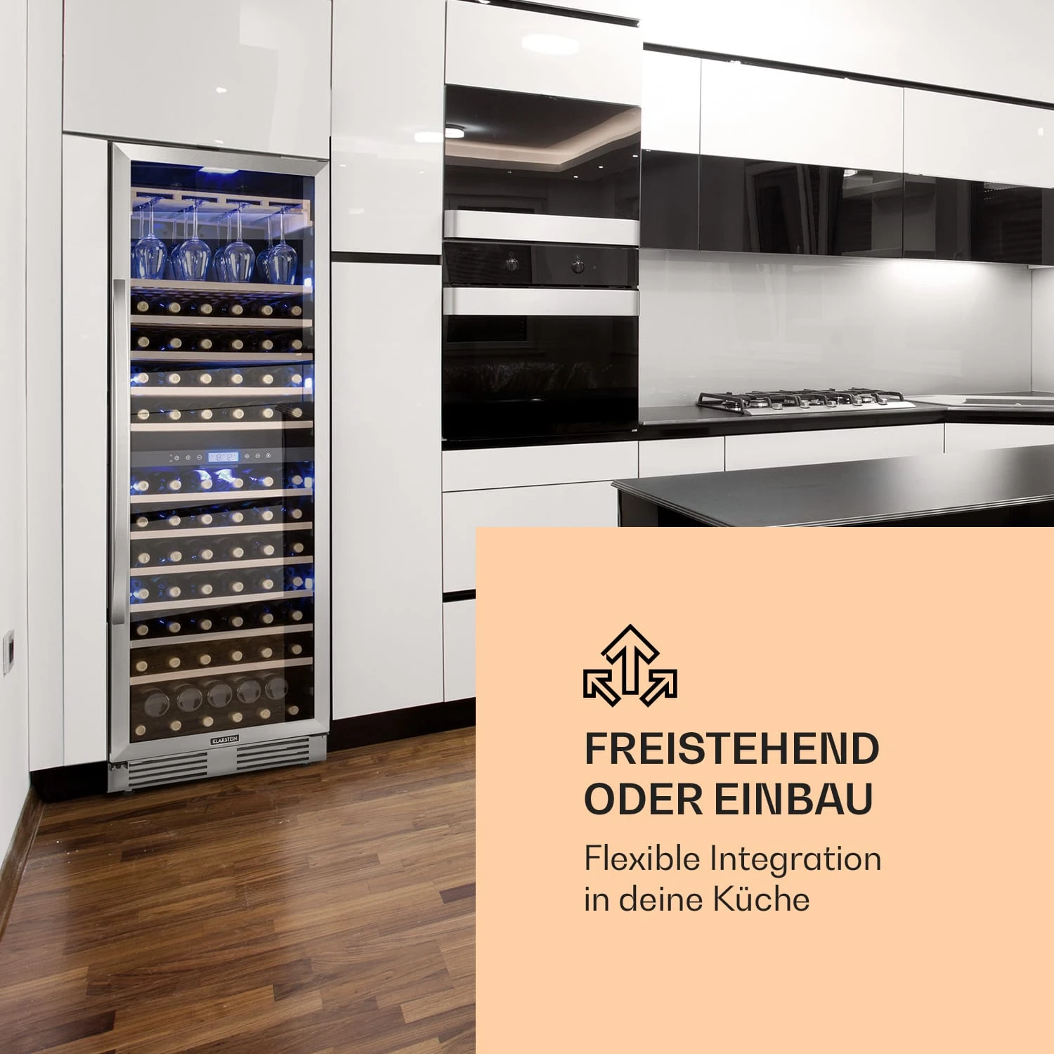 Vinovilla Grande 165 Built-in Duo Weinkühlschrank 425l 165Fl. Glastür 2 Vinovilla Grande 165 Built-in Duo Weinkühlschrank 425l 165Fl. Glastür – Bild 2