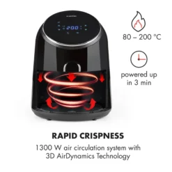 AirVital Heißluftfritteuse 1300W 2,5l CeraPlus-Antihaft Touch Schwarz 11 AirVital Heißluftfritteuse 1300W 2,5l CeraPlus-Antihaft Touch Schwarz -Haushaltsgerätegeschäft 10032332 yy 0004 logo Klarstein AirVital Heissluftfritteuse 1300W schwarz reedit