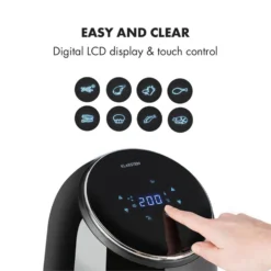 AirVital Heißluftfritteuse 1300W 2,5l CeraPlus-Antihaft Touch Schwarz 12 AirVital Heißluftfritteuse 1300W 2,5l CeraPlus-Antihaft Touch Schwarz -Haushaltsgerätegeschäft 10032332 yy 0005 logo Klarstein AirVital Heissluftfritteuse 1300W schwarz