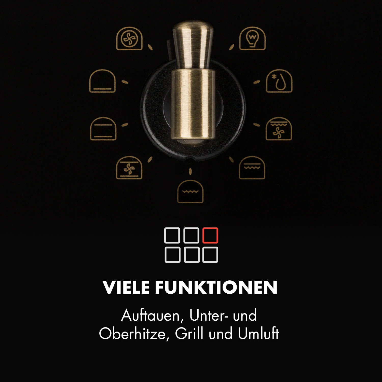 Victoria Einbaubackofen Retro-Design 9 Funktionen 50-250°C Schwarz 4 Victoria Einbaubackofen Retro-Design 9 Funktionen 50-250°C Schwarz – Bild 4