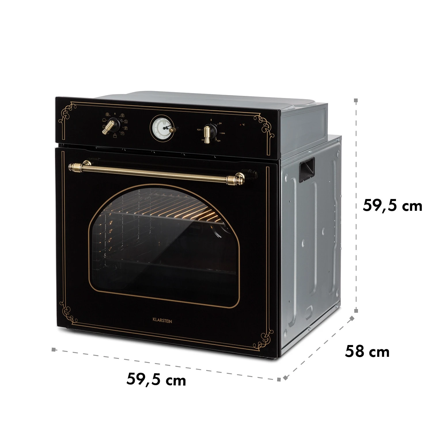 Victoria Einbaubackofen Retro-Design 9 Funktionen 50-250°C Schwarz 8 Victoria Einbaubackofen Retro-Design 9 Funktionen 50-250°C Schwarz – Bild 8