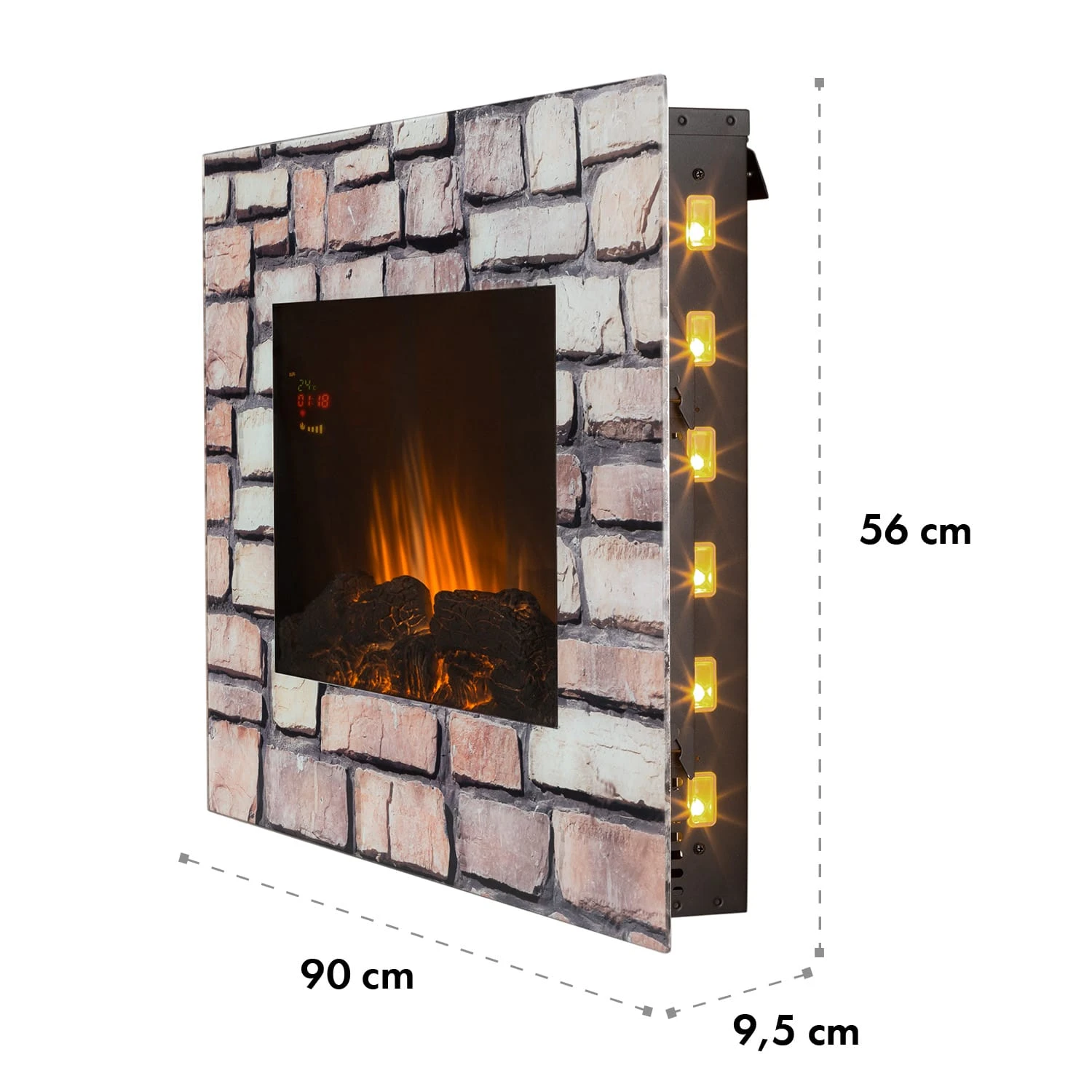 Colmar Elektrischer Kamin Glas 2000W 7 LED-Farben Fernbedienung 9 Colmar Elektrischer Kamin Glas 2000W 7 LED-Farben Fernbedienung – Bild 9