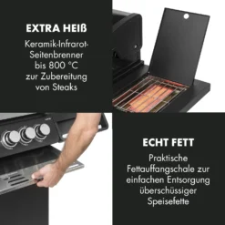Highgrade 4 IB Gasgrill 6 Brenner 19,8 KW 71x46cm Grill Edelstahl -Haushaltsgerätegeschäft 10032580 de 0009 logo