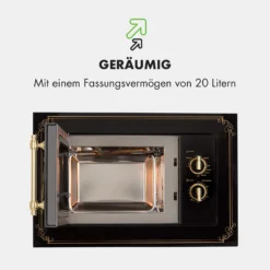 Victoria 20 Einbau-Mikrowelle, 20 L, 800 W, Grill: 1000 W, Schwarz 16 Victoria 20 Einbau-Mikrowelle, 20 L, 800 W, Grill: 1000 W, Schwarz -Haushaltsgerätegeschäft 10032591 de 0007 logo