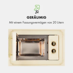 Victoria 20 Einbau-Mikrowelle, 20 L, 800 W, Grill: 1000 W, Elfenbein 16 Victoria 20 Einbau-Mikrowelle, 20 L, 800 W, Grill: 1000 W, Elfenbein -Haushaltsgerätegeschäft 10032592 de 0007 logo