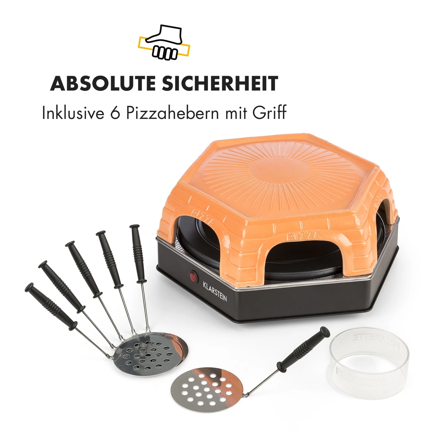 Capricciosa Pizzaofen 1500W Abdeckung Aus Terracotta Warmhaltefunktion 8 Capricciosa Pizzaofen 1500W Abdeckung Aus Terracotta Warmhaltefunktion – Bild 8