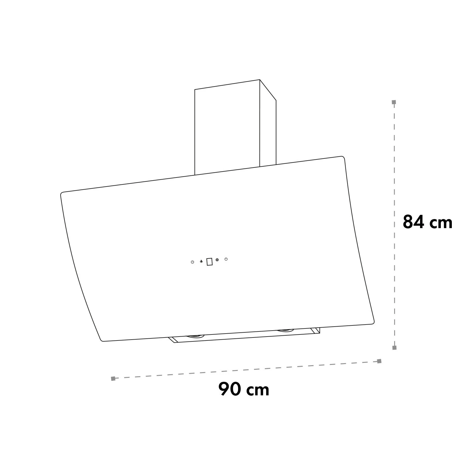 Annabelle 60 Dunstabzugshaube Glas 595 M³/h Touch-Armatur Weiß 9 Annabelle 60 Dunstabzugshaube Glas 595 M³/h Touch-Armatur Weiß – Bild 9