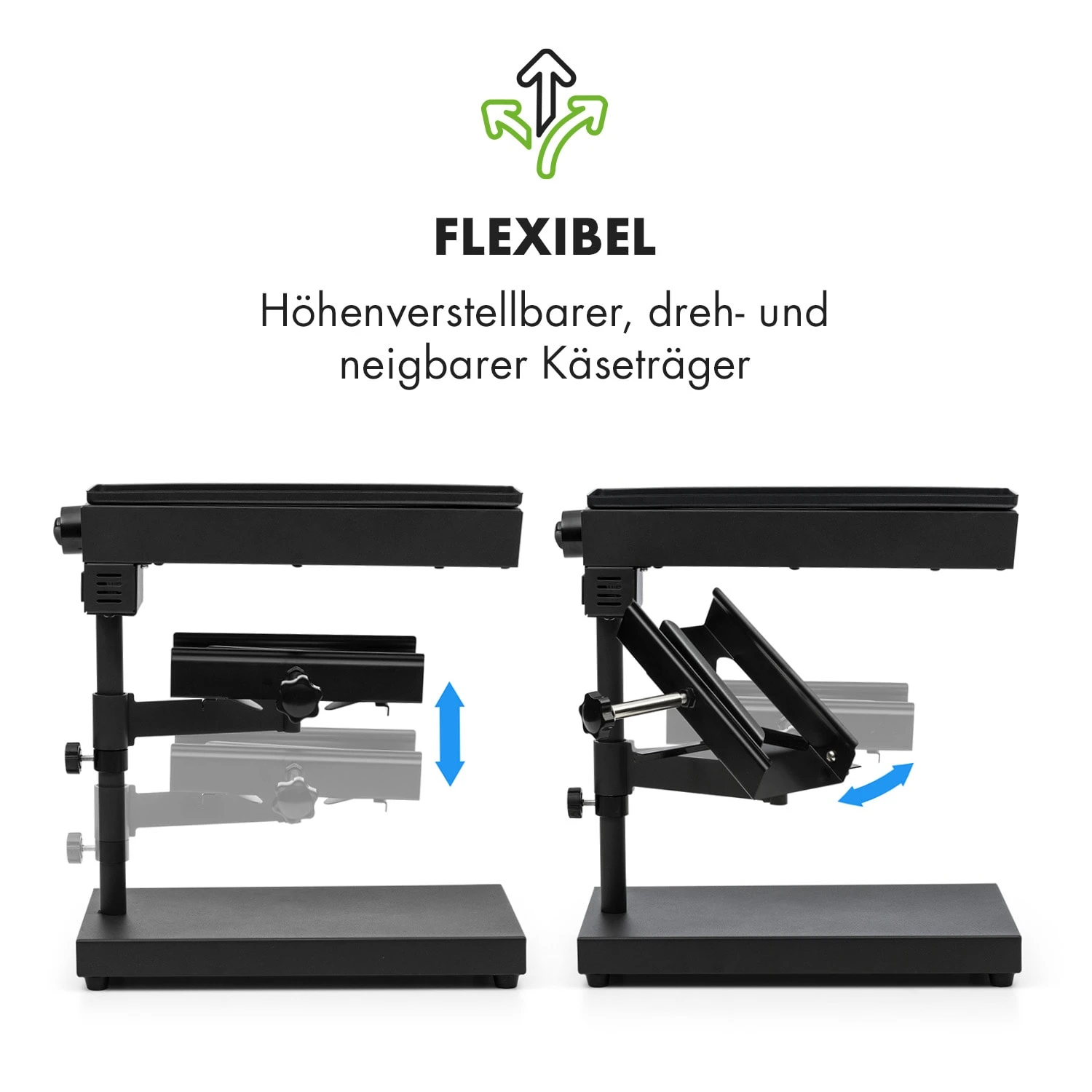 Appenzell Peak Raclette Mit Grill 1000W Thermostatschalter Schwarz 7 Appenzell Peak Raclette Mit Grill 1000W Thermostatschalter Schwarz – Bild 7