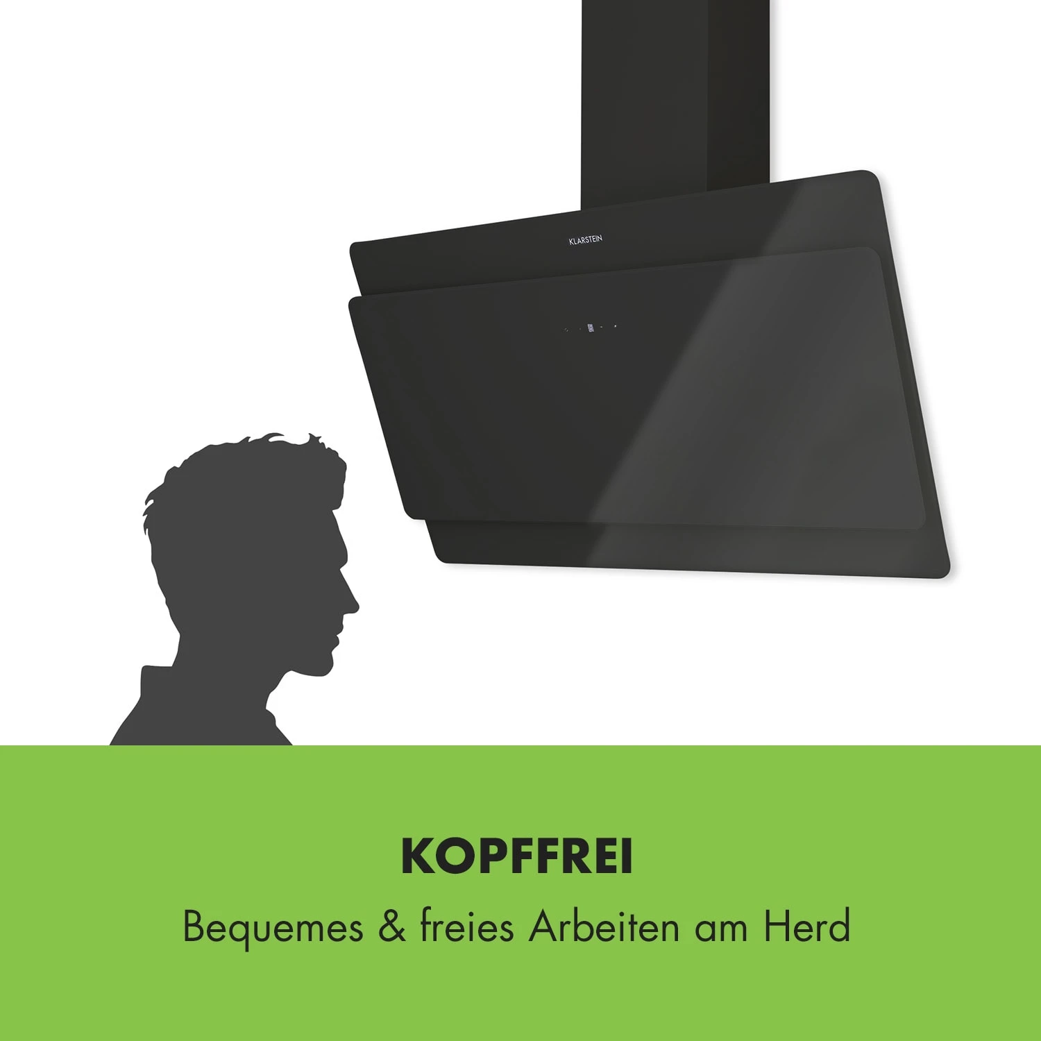 Aurica 90 Dunstabzugshaube, 90 Cm, Wandanbau, 165 W, Schwarz 4 Aurica 90 Dunstabzugshaube, 90 Cm, Wandanbau, 165 W, Schwarz – Bild 4