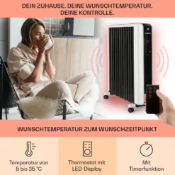Thermaxx 2500 Ölradiator 2500W 5-35° C 24h-Timer Weiß/schwarz 12 Thermaxx 2500 Ölradiator 2500W 5-35° C 24h-Timer Weiß/schwarz -Haushaltsgerätegeschäft 10032775 de 0003 usp