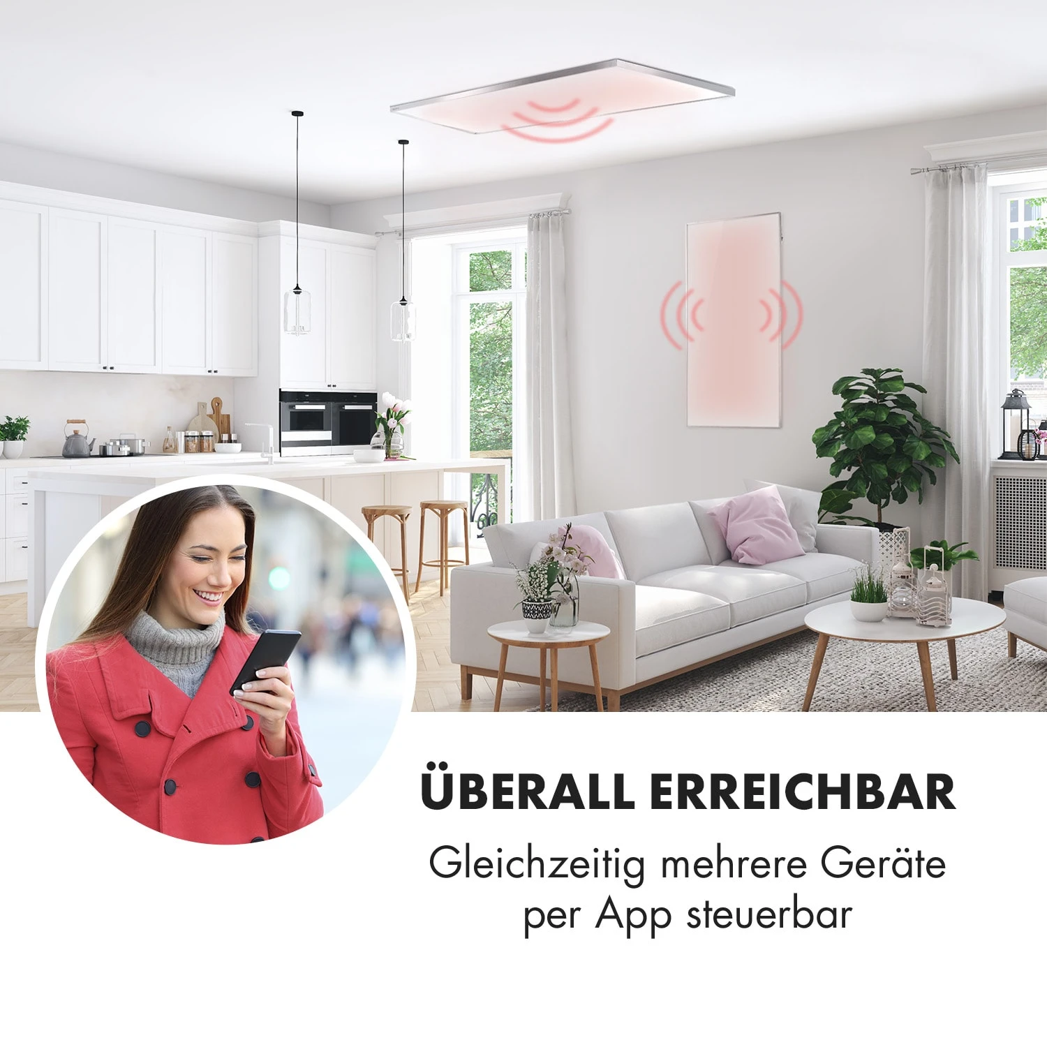 Wonderwall Smart Infrarotheizung 60x120cm App 720W Wochentimer IP24 3 Wonderwall Smart Infrarotheizung 60x120cm App 720W Wochentimer IP24 – Bild 3
