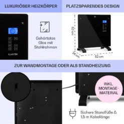 Norderney Konvektions-Heizgerät Thermostat Timer 1000W 20m² 13 Norderney Konvektions-Heizgerät Thermostat Timer 1000W 20m² -Haushaltsgerätegeschäft 10032787 de 0006 usp