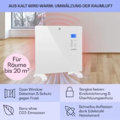 Norderney Konvektions-Heizgerät Thermostat Timer 1000W 20m² Weiß 11 Norderney Konvektions-Heizgerät Thermostat Timer 1000W 20m² Weiß -Haushaltsgerätegeschäft 10032788 de 0004 usp
