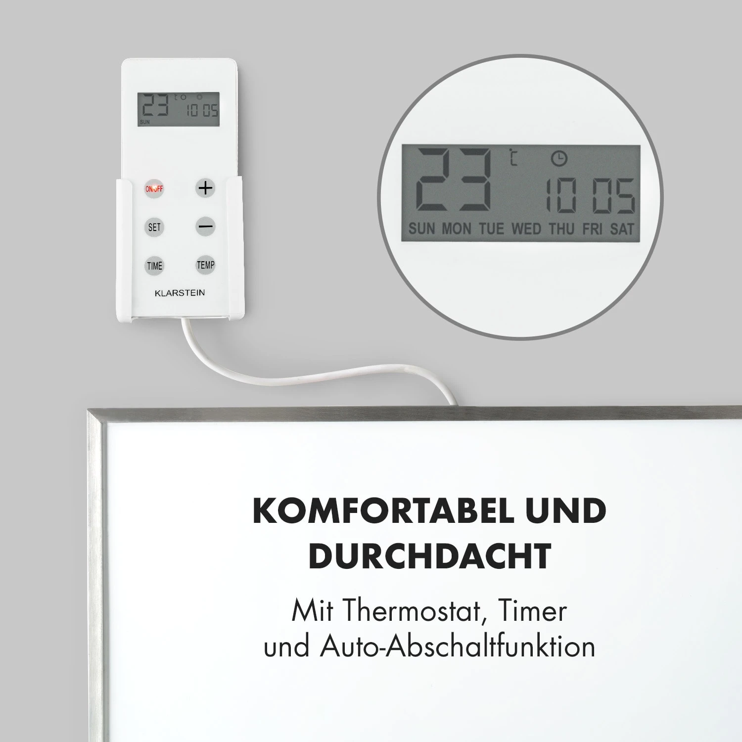 Wonderwall 60 Infrarot-Heizung 60x100cm 600W Wochentimer IP24 6 Wonderwall 60 Infrarot-Heizung 60x100cm 600W Wochentimer IP24 – Bild 6