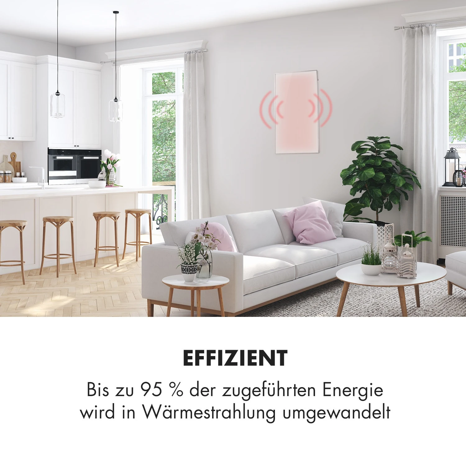 Wonderwall 45 Infrarot-Heizung 50x90cm 450W Wochentimer IP24 2 Wonderwall 45 Infrarot-Heizung 50x90cm 450W Wochentimer IP24 – Bild 2