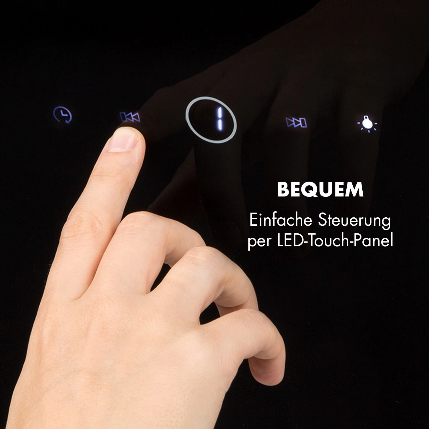 Laurel 60 Dunstabzugshaube 60cm Abluft: 350 M³/h LED Touch Glas 3 Laurel 60 Dunstabzugshaube 60cm Abluft: 350 M³/h LED Touch Glas – Bild 3