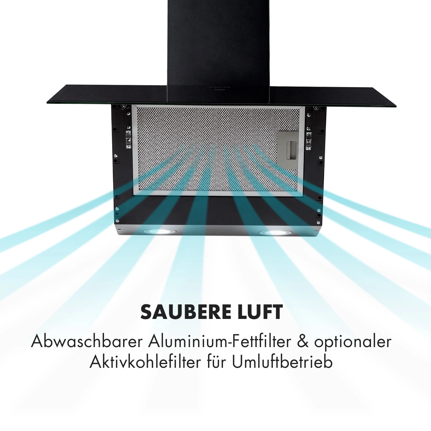 Laurel 60 Dunstabzugshaube 60cm Abluft: 350 M³/h LED Touch Glas 4 Laurel 60 Dunstabzugshaube 60cm Abluft: 350 M³/h LED Touch Glas – Bild 4