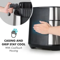 AeroVital Heißluftfritteuse 1700W 5,4 Liter Timer Edelstahl Silber 15 AeroVital Heißluftfritteuse 1700W 5,4 Liter Timer Edelstahl Silber -Haushaltsgerätegeschäft 10032848 yy 0006 logo Klarstein AeroVital Heissluftfritteuse silber reedit