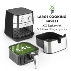 AeroVital Heißluftfritteuse 1700W 5,4 Liter Timer Edelstahl Silber 18 AeroVital Heißluftfritteuse 1700W 5,4 Liter Timer Edelstahl Silber -Haushaltsgerätegeschäft 10032848 yy 0009 logo Klarstein AeroVital Heissluftfritteuse silber reedit