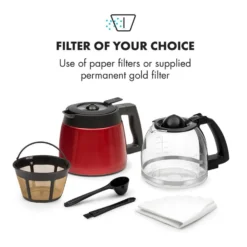 Aromatica II Duo Kaffeemaschine, Integriertes Mahlwerk, 1,25 L, Rot 14 Aromatica II Duo Kaffeemaschine, Integriertes Mahlwerk, 1,25 L, Rot -Haushaltsgerätegeschäft 10032866 yy 0004 logo Klarstein Aromatica II Duo Kaffeemaschine rot