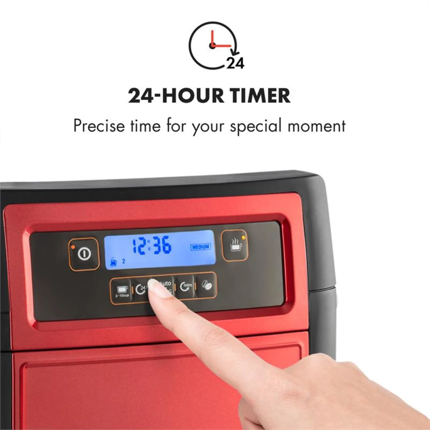 Aromatica II Duo Kaffeemaschine, Integriertes Mahlwerk, 1,25 L, Rot 5 Aromatica II Duo Kaffeemaschine, Integriertes Mahlwerk, 1,25 L, Rot – Bild 5