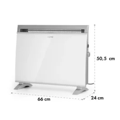 Gotland Konvektorheizung 600/900/1500W Glasfront Standgerät Weiß -Haushaltsgerätegeschäft 10032868 yy 0008 logo Klarstein Gotland Glaskonvektor weiss