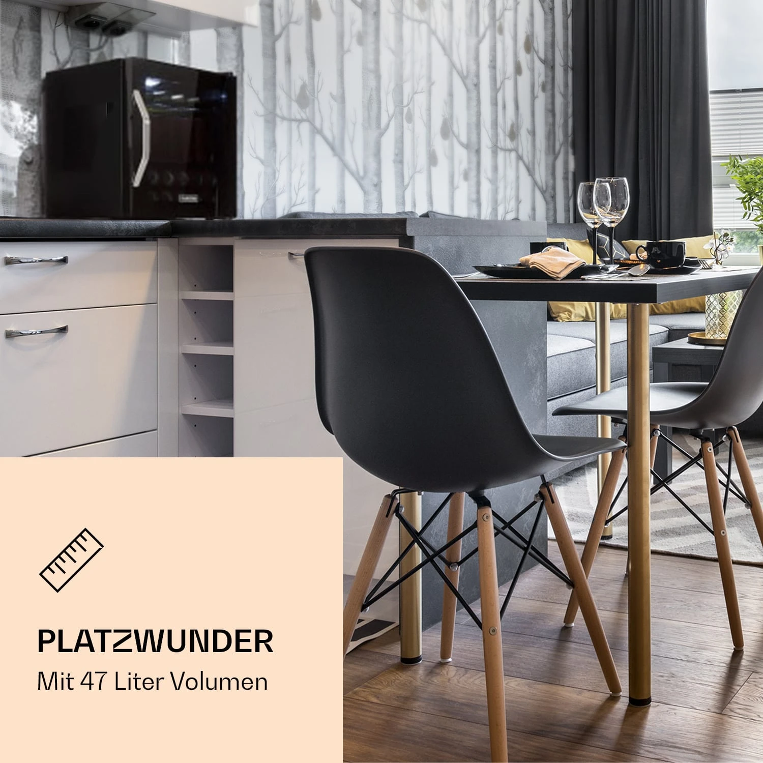 Beersafe L Onyx Kühlschrank 47 Liter 2 Böden Panoramaglastür. 2 Beersafe L Onyx Kühlschrank 47 Liter 2 Böden Panoramaglastür. – Bild 2