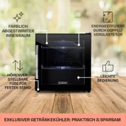 Beersafe L Onyx Kühlschrank 47 Liter 2 Böden Panoramaglastür. 11 Beersafe L Onyx Kühlschrank 47 Liter 2 Böden Panoramaglastür. -Haushaltsgerätegeschäft 10032870 de 0005 usp