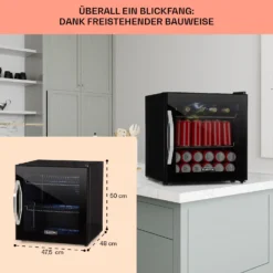 Beersafe L Onyx Kühlschrank 47 Liter 2 Böden Panoramaglastür. 12 Beersafe L Onyx Kühlschrank 47 Liter 2 Böden Panoramaglastür. -Haushaltsgerätegeschäft 10032870 de 0006 usp