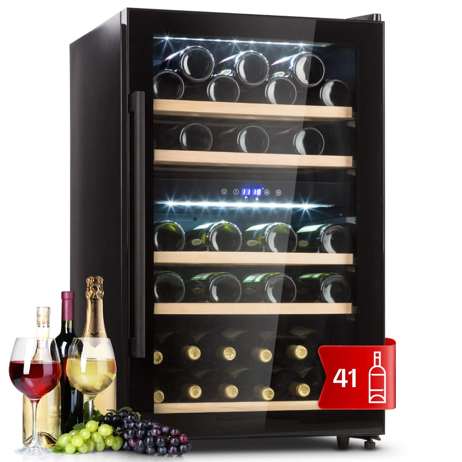 Barossa 40 Duo Weinkühlschrank 2 Zonen 41 Flaschen Glastür Touch LED 1 Barossa 40 Duo Weinkühlschrank 2 Zonen 41 Flaschen Glastür Touch LED